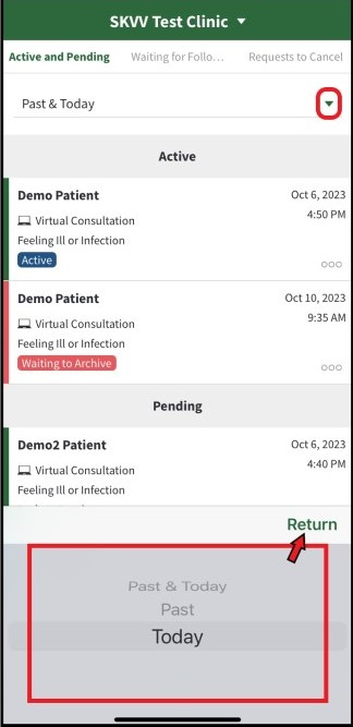 A screenshot of a medical appointment

Description automatically generated